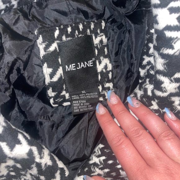 Mejane Black and White Peacoat - Picture 2 of 3